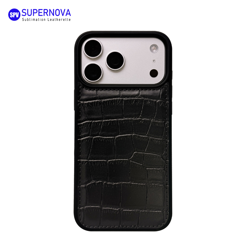 Étui de téléphone en similicuir laserable