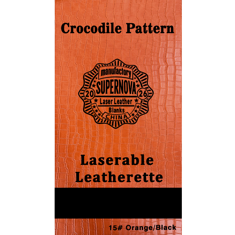 Feuille de similicuir laser gaufré crocodile avec adhésif/sans adhésif