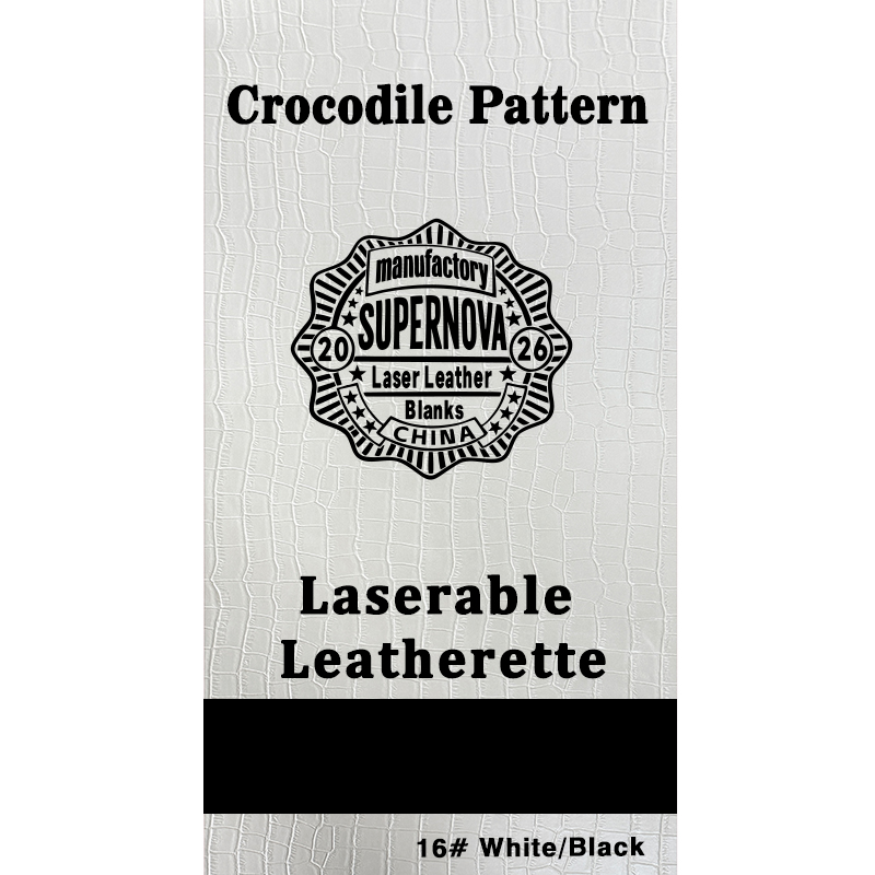 Feuille de similicuir laser gaufré crocodile avec adhésif/sans adhésif