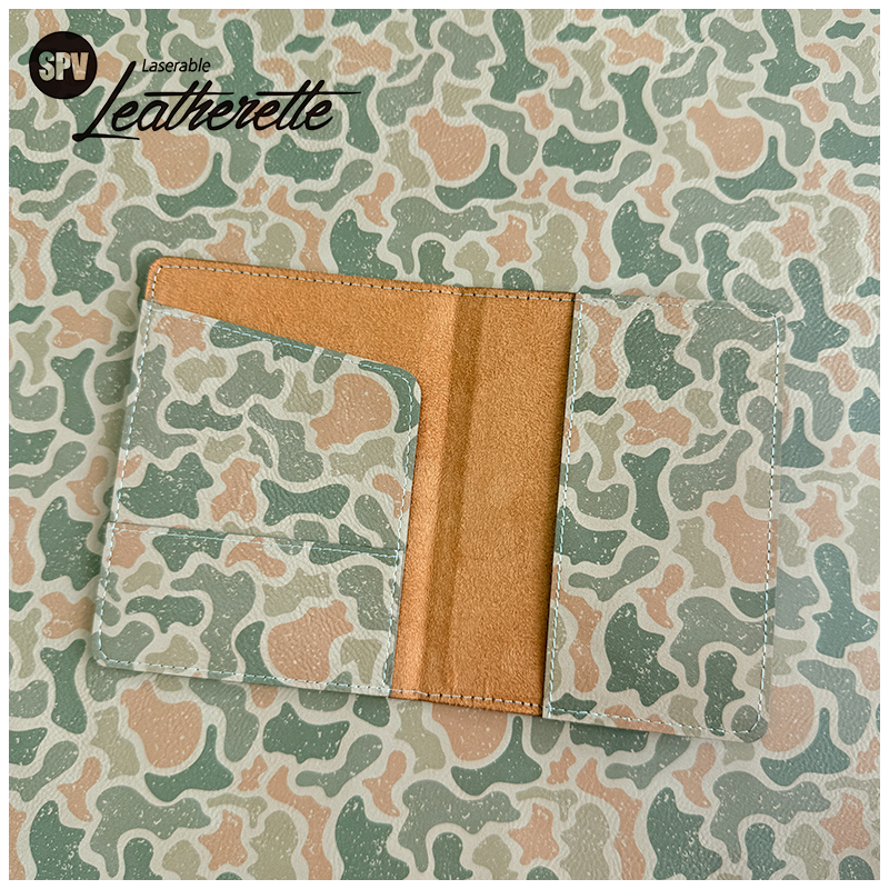 Feuille de similicuir laser laser camouflage avec adhésif/sans adhésif