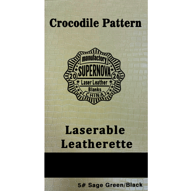 Feuille de similicuir laser gaufré crocodile avec adhésif/sans adhésif