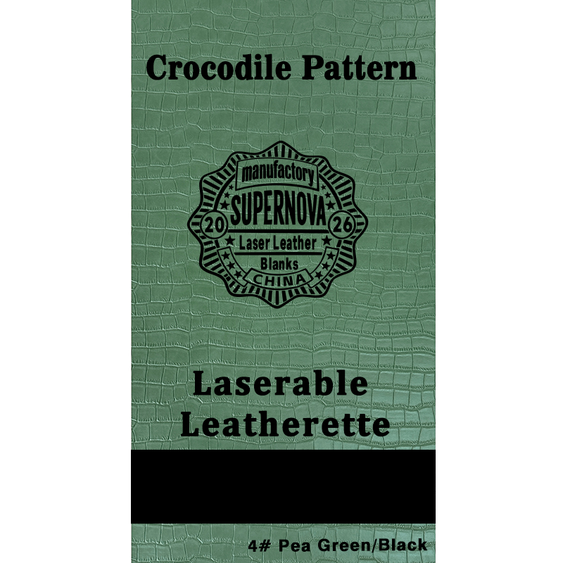 Feuille de similicuir laser gaufré crocodile avec adhésif/sans adhésif