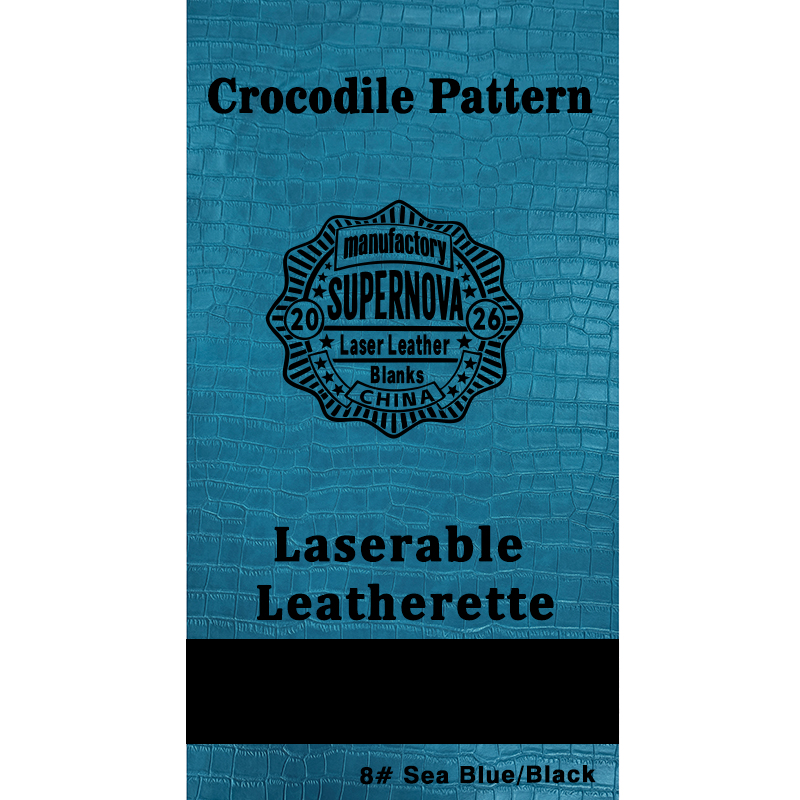Feuille de similicuir laser gaufré crocodile avec adhésif/sans adhésif