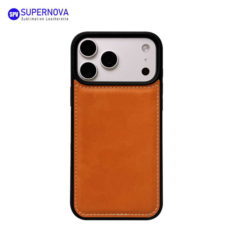 Étui de téléphone en similicuir laserable