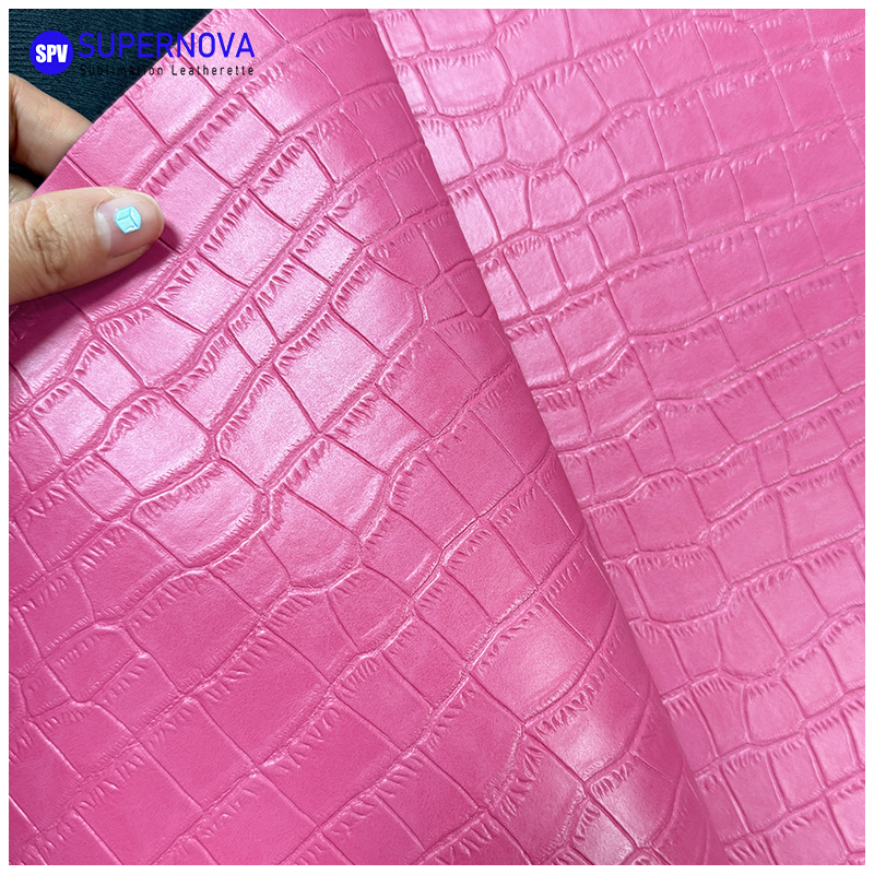 Feuille de similicuir laser gaufré crocodile avec adhésif/sans adhésif