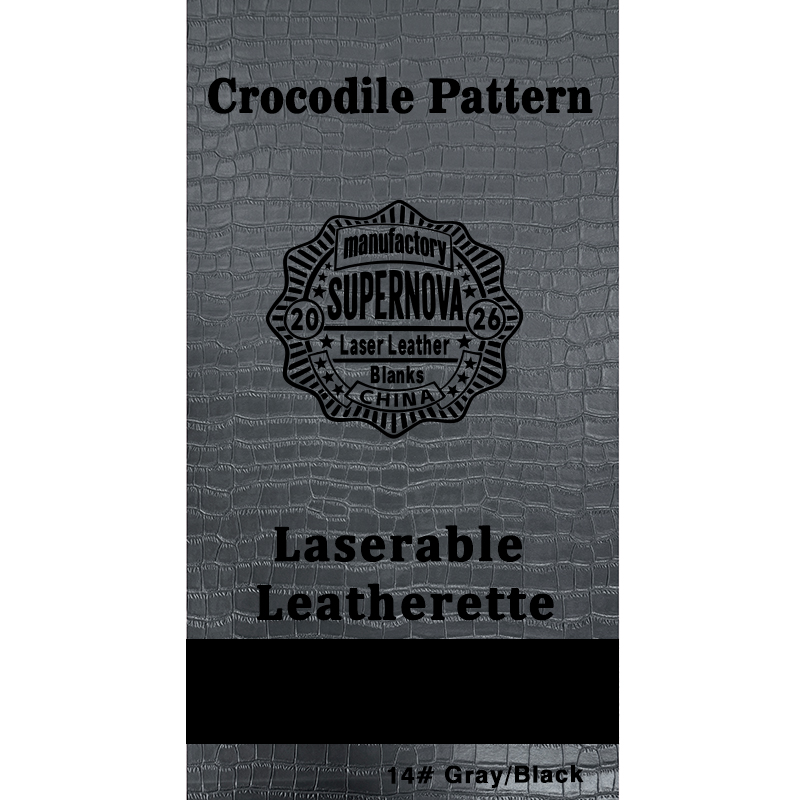 Feuille de similicuir laser gaufré crocodile avec adhésif/sans adhésif
