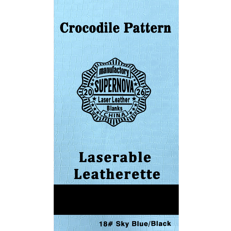Feuille de similicuir laser gaufré crocodile avec adhésif/sans adhésif
