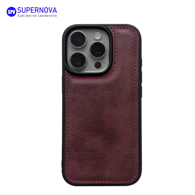 Étui de téléphone en similicuir laserable