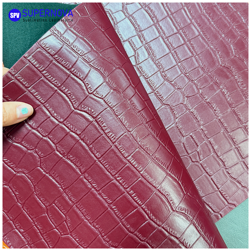 Feuille de similicuir laser gaufré crocodile avec adhésif/sans adhésif