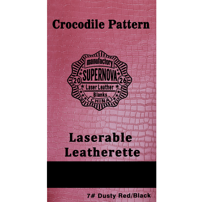 Feuille de similicuir laser gaufré crocodile avec adhésif/sans adhésif