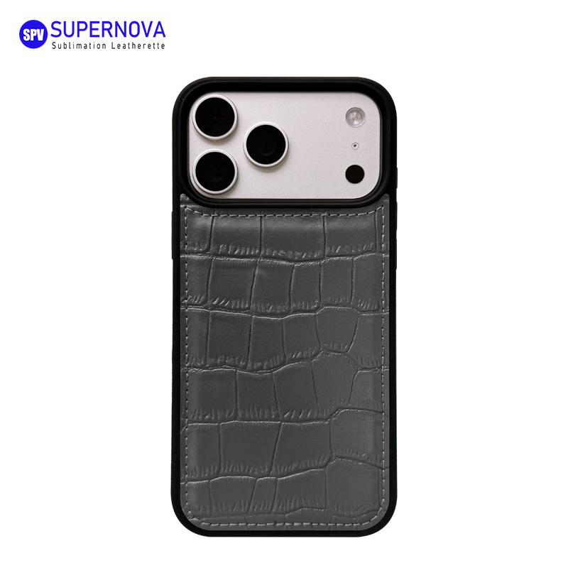 Étui de téléphone en similicuir laserable