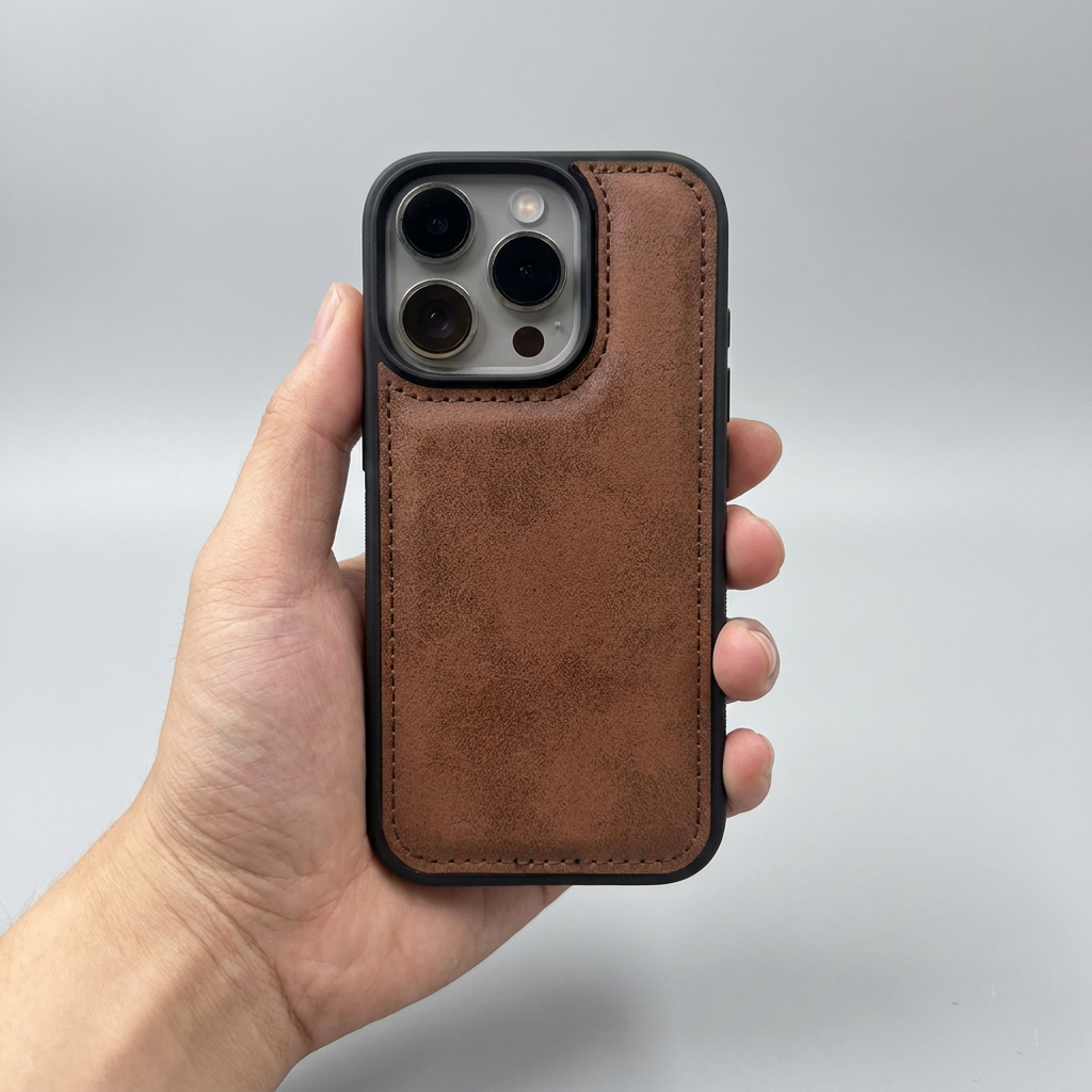 Étui de téléphone en similicuir laserable