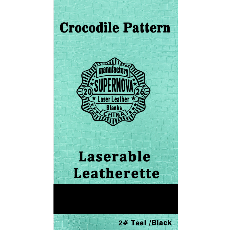 Feuille de similicuir laser gaufré crocodile avec adhésif/sans adhésif