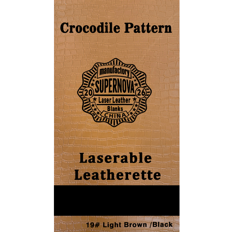 Feuille de similicuir laser gaufré crocodile avec adhésif/sans adhésif