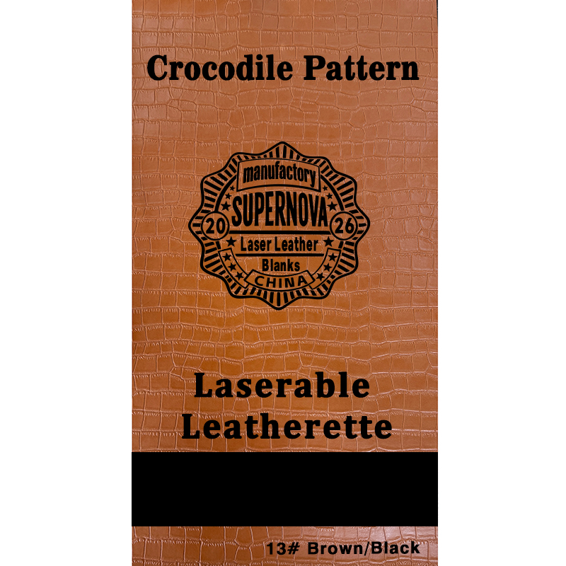 Feuille de similicuir laser gaufré crocodile avec adhésif/sans adhésif