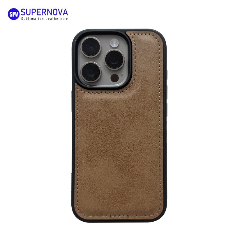 Étui de téléphone en similicuir laserable