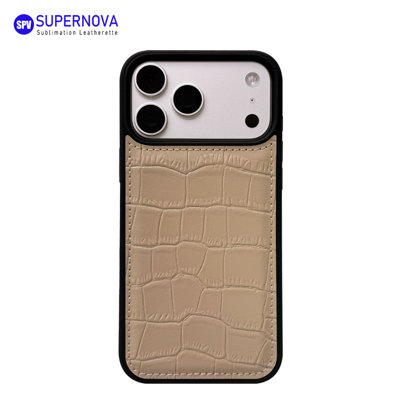 Étui de téléphone en similicuir laserable