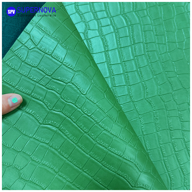 Feuille de similicuir laser gaufré crocodile avec adhésif/sans adhésif