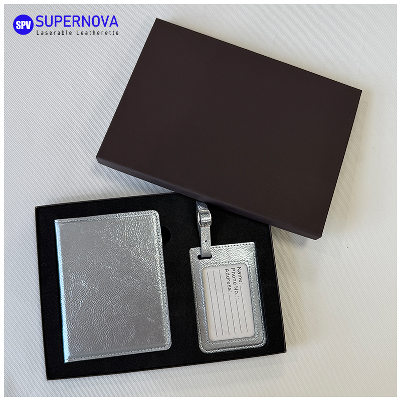 Coffret cadeau en papier kraft doré gravé au laser