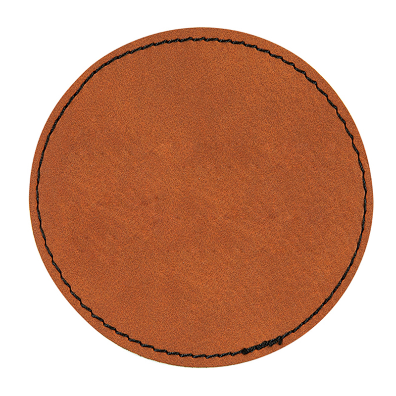Patchs ronds en similicuir de 3 pouces