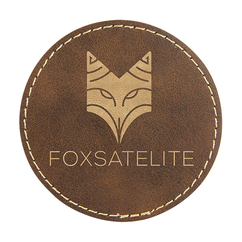 Sous-verres ronds en similicuir