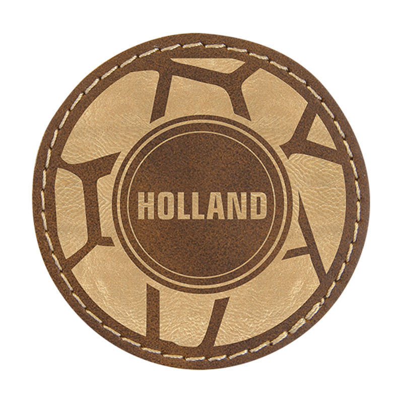Sous-verres ronds en similicuir