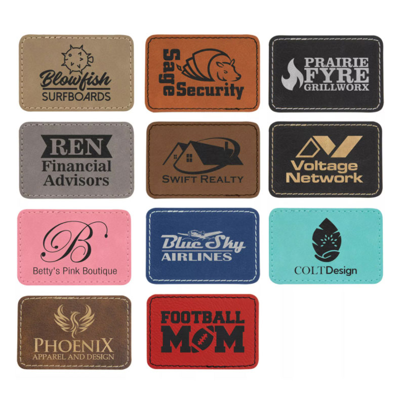 Patchs rectangulaires en similicuir 3 1/2' x 2 1/2'