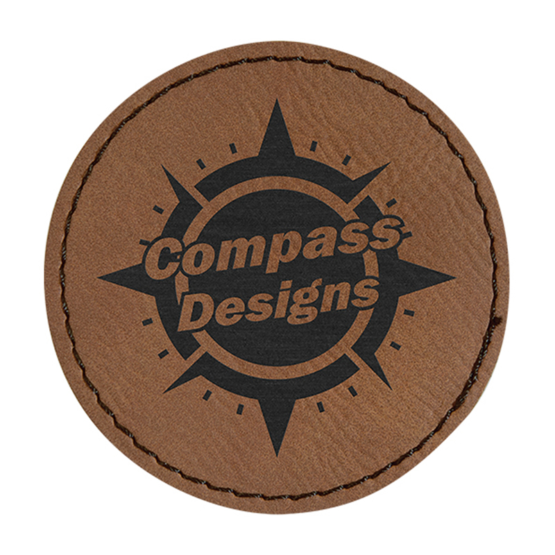 Ensemble de 6 sous-verres ronds en similicuir laserable