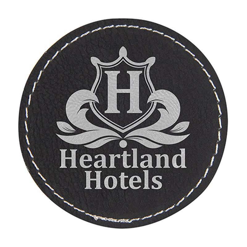 Patchs ronds en similicuir de 2 1/2'