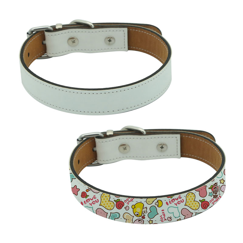 Collier pour chien en similicuir par sublimation - S