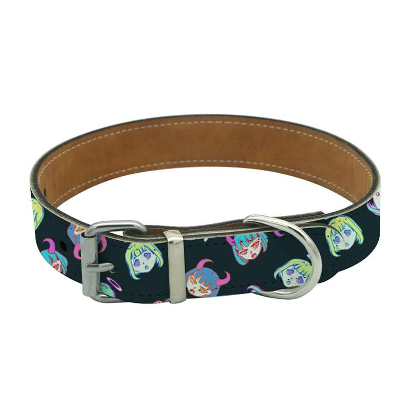 Collier pour chien en similicuir par sublimation - S