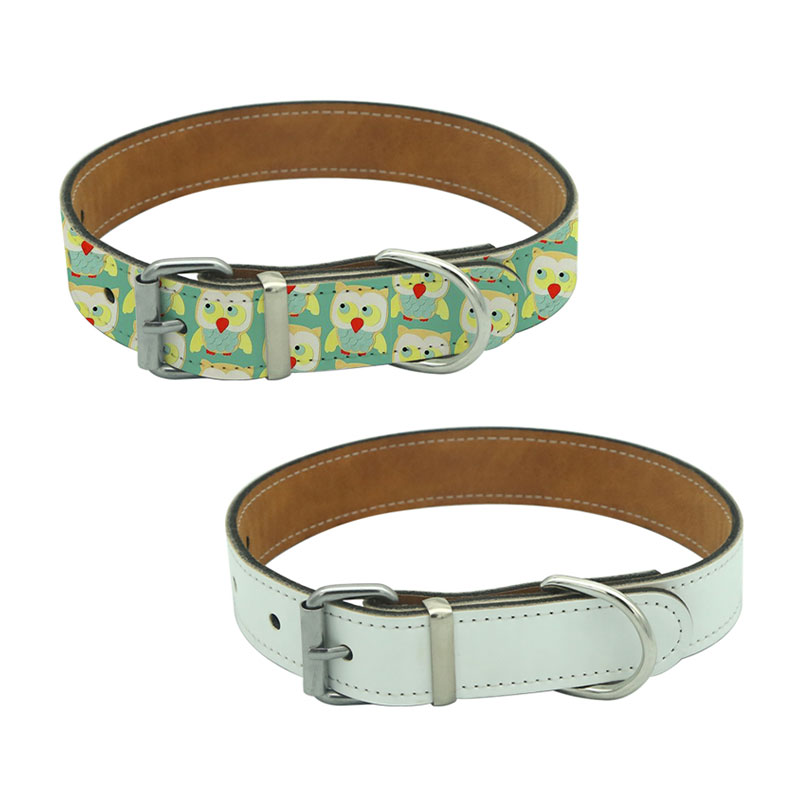 Collier pour chien en similicuir par sublimation - M