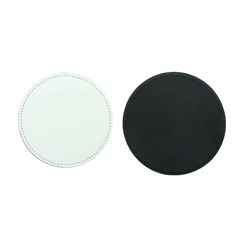Dessous de verre en cuir PU par sublimation - Rond
