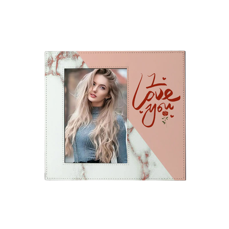 Cadre photo en similicuir par sublimation 4×6'