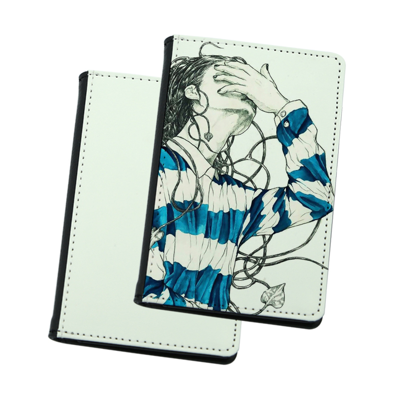 Étui pour passeport en similicuir par sublimation avec intérieur en cuir PU Étui pour passeport en similicuir par sublimation avec intérieur en cuir PU