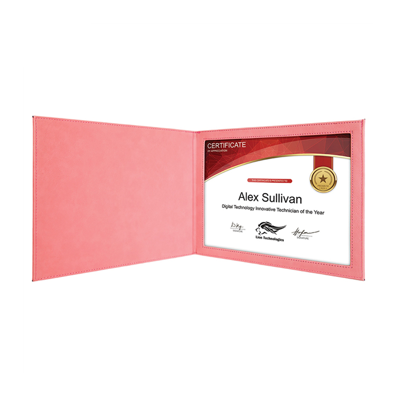Porte-certificats en similicuir laserisables
