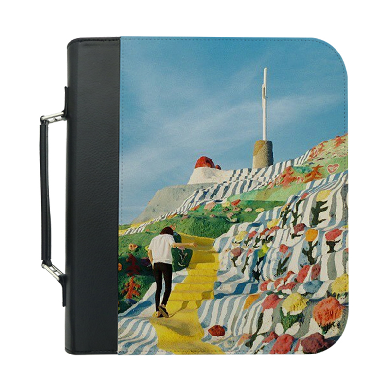 Couverture de livre en similicuir par sublimation avec fermeture à glissière