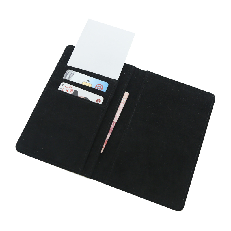 Étui pour passeport en similicuir par sublimation avec peluches intérieures