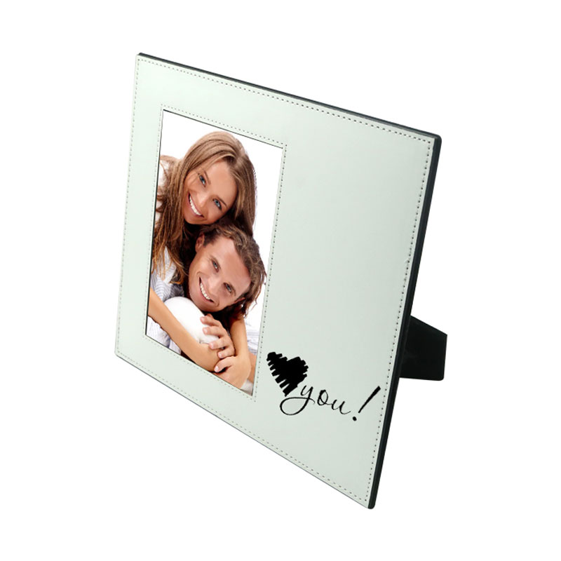 Cadre photo en similicuir par sublimation 5×7'