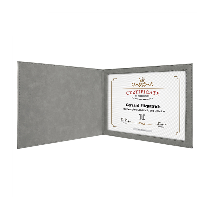 Porte-certificats en similicuir laserisables