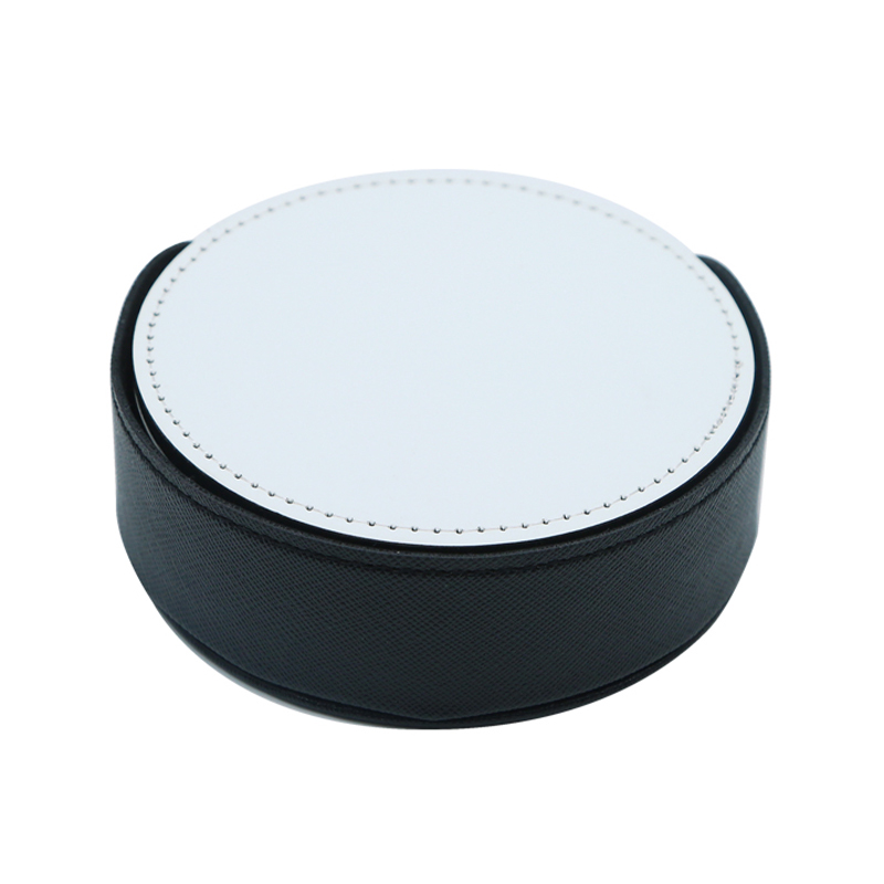 Dessous de verre en cuir PU par sublimation - Rond