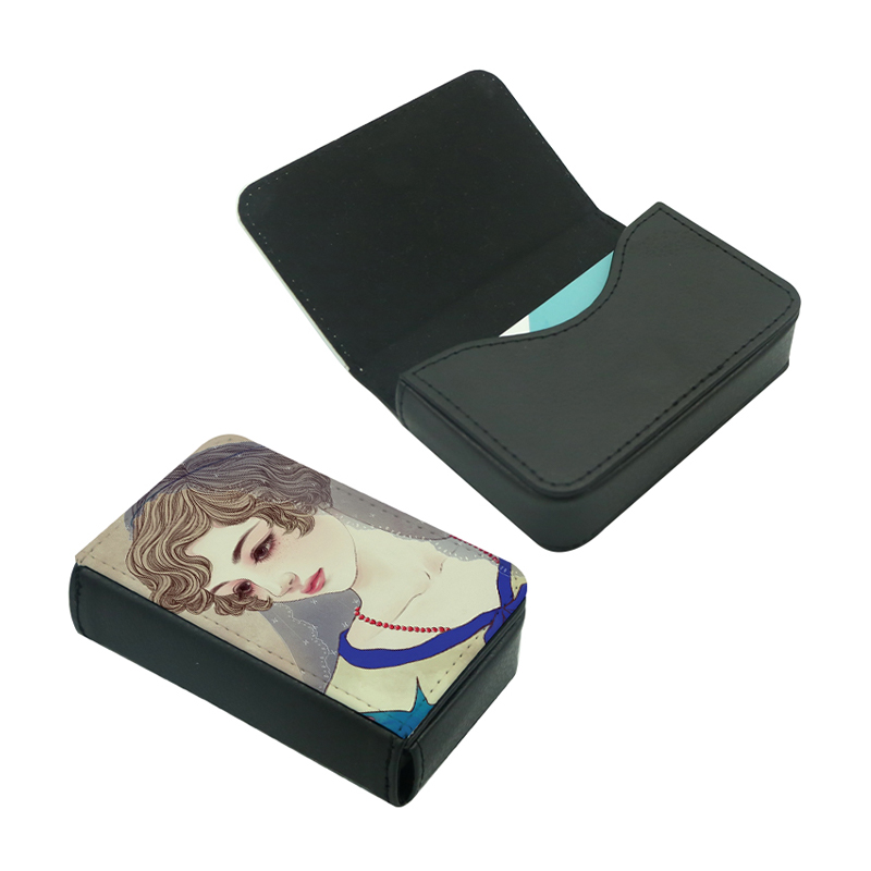 Porte-cartes de visite en cuir PU par sublimation