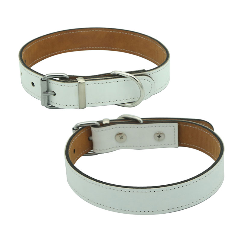 Collier pour chien en similicuir par sublimation - M