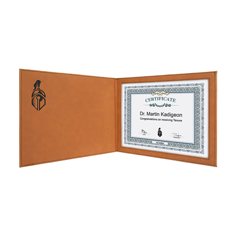 Porte-certificats en similicuir laserisables