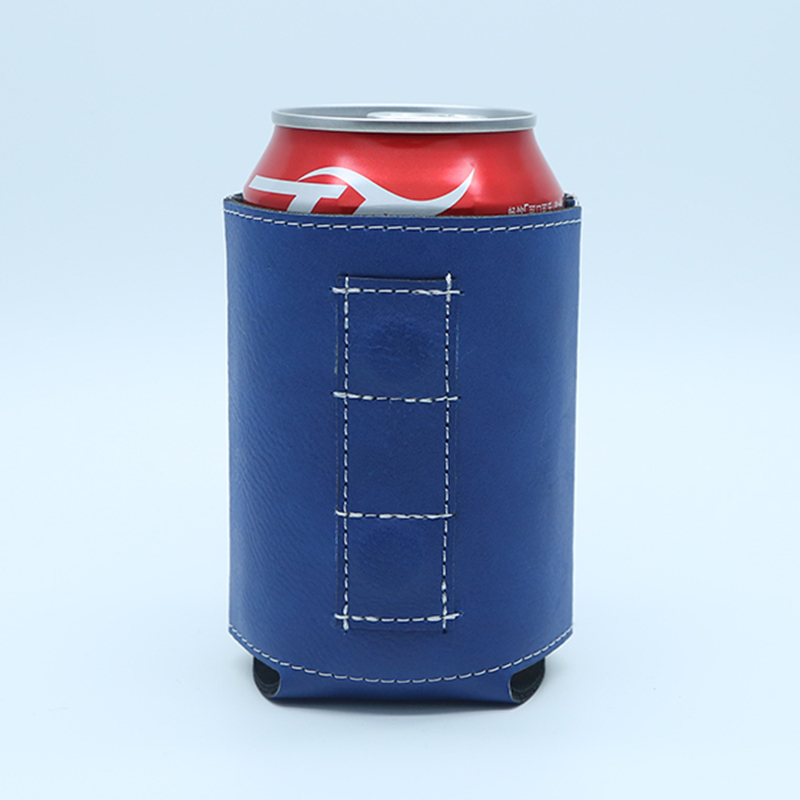 Porte-boisson en similicuir laser avec aimant