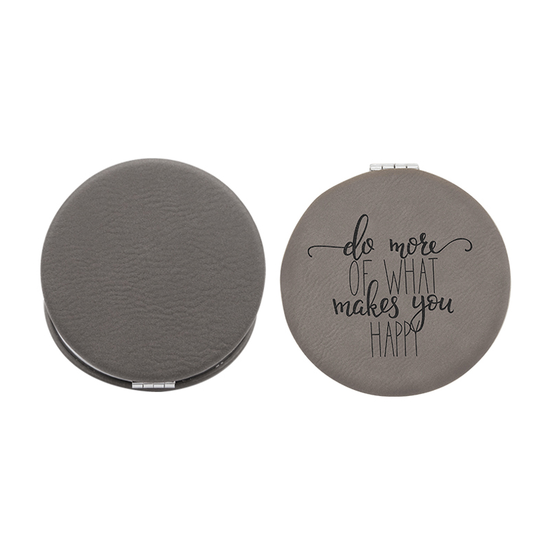 Miroir Compact en Similicuir Laserable