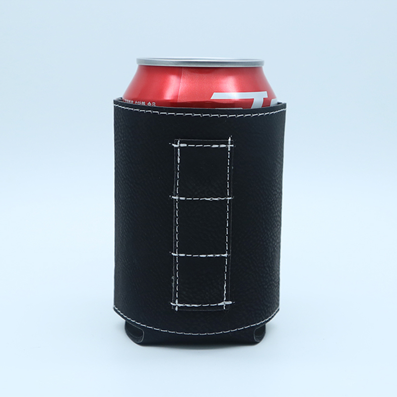 Porte-boisson en similicuir laser avec aimant