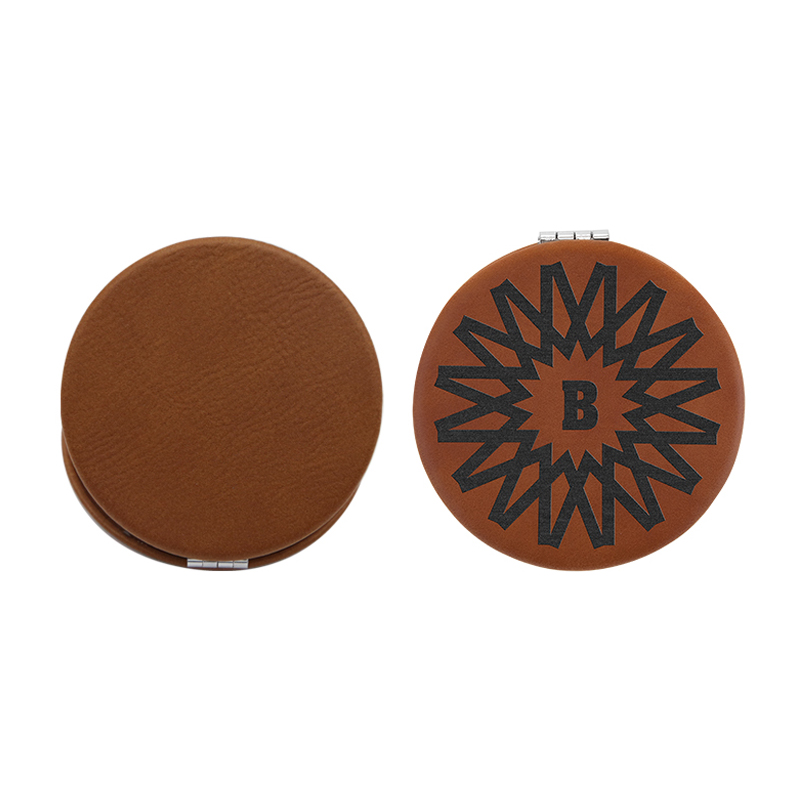 Miroir Compact en Similicuir Laserable
