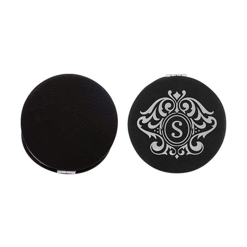 Miroir Compact en Similicuir Laserable