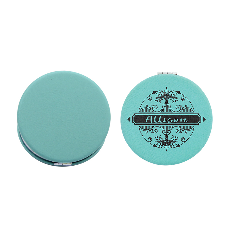 Miroir Compact en Similicuir Laserable